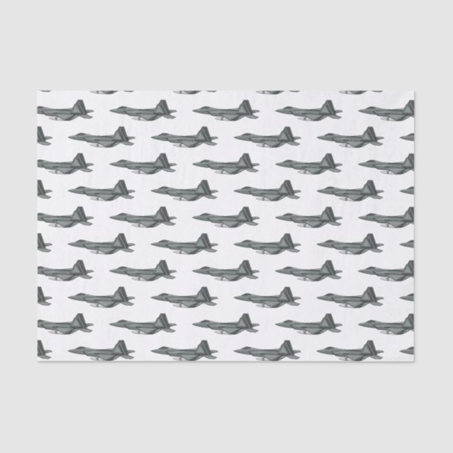 Fighter aircraft cartoon illustration tissue paper (Front)