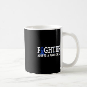 Fighter Alopecia Awareness Blue AA Ribbon Support  Coffee Mug