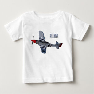 Fighter-bomber cartoon illustration baby T-Shirt