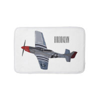 Fighter-bomber cartoon illustration