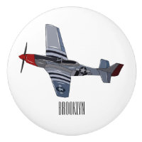 Fighter-bomber cartoon illustration