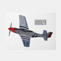 Fighter-bomber cartoon illustration