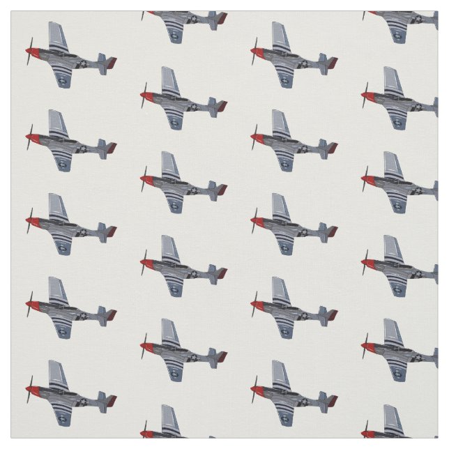 Fighter-bomber cartoon illustration fabric (Swatch)