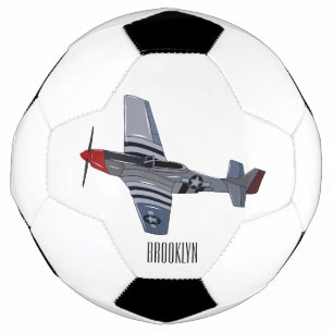 Fighter-bomber cartoon illustration football