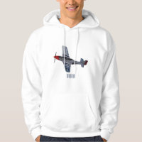 Fighter-bomber cartoon illustration