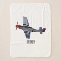 Fighter-bomber cartoon illustration