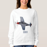 Fighter-bomber cartoon illustration