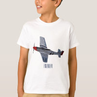 Fighter-bomber cartoon illustration