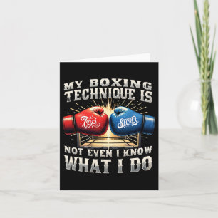 Fighter Boxing Gloves - Funny Gym Quote - Retro Bo Card