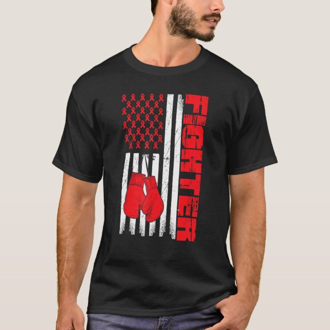 Fighter Boxing, USA Kick Boxing, US Boxing, Americ T-Shirt (Front)