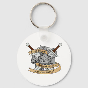 Fighter Dice Design Key Ring
