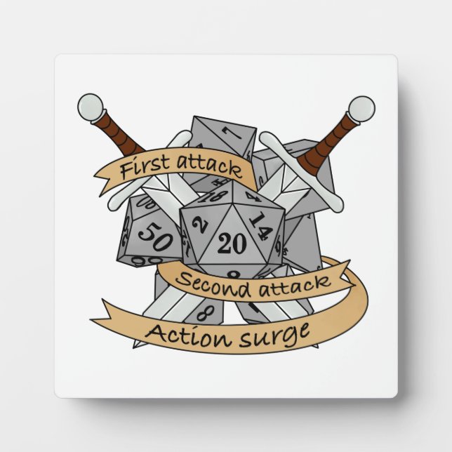 Fighter Dice Design Plaque (Front)