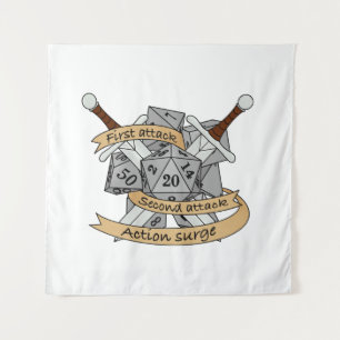 Fighter Dice Design Tapestry