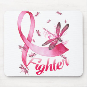 Fighter Dragonfly Pink Ribbon Breast Cancer Mouse Mat