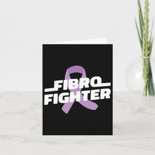 Fighter - Fibromyalgia Awareness Purple Ribbon Card