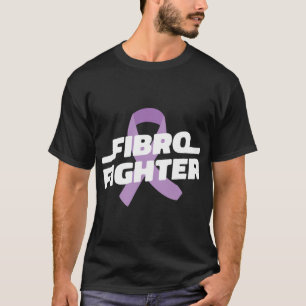 Fighter - Fibromyalgia Awareness Purple Ribbon T-Shirt