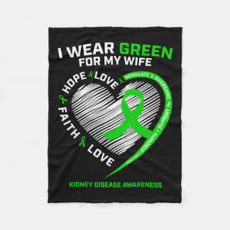 Fighter Gifts Husband Wife Kidney Disease Awarenes Fleece Blanket