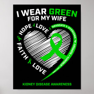 Fighter Gifts Husband Wife Kidney Disease Awarenes Poster