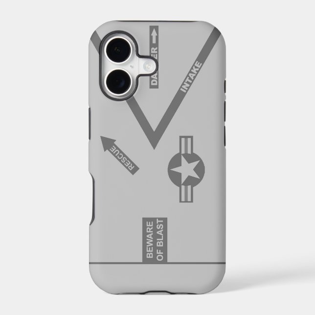 Fighter Grey Engine Case - CaseMate 4 ID Case (Back)