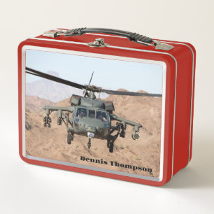 Fighter Helicopter Metal Lunch Box