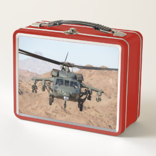 Fighter Helicopter Metal Lunch Box