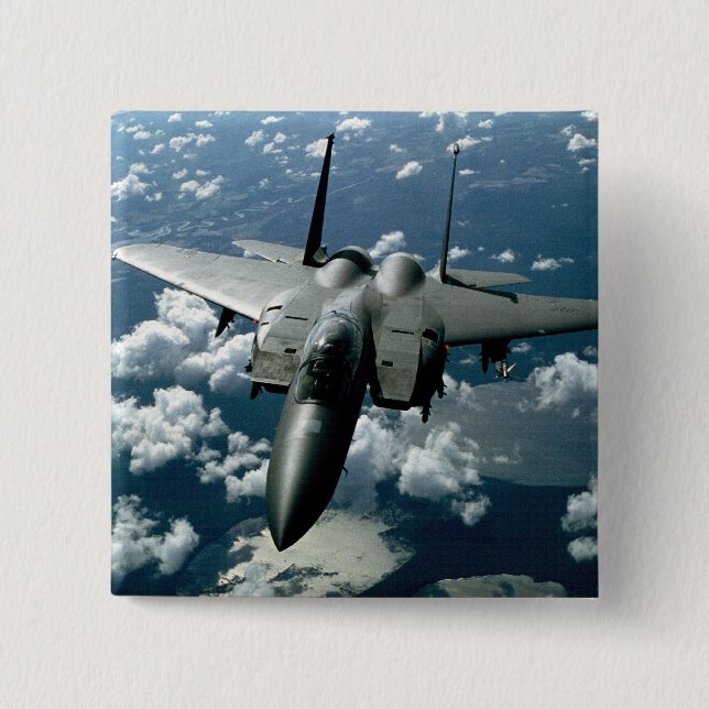 Fighter Jet 15 Cm Square Badge (Front)