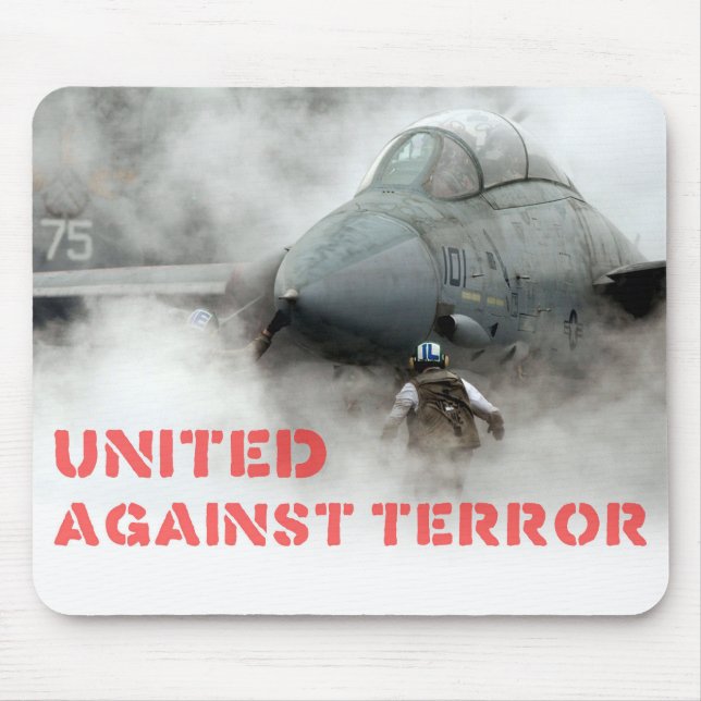 Fighter jet aircraft: United against terror Mouse Mat (Front)