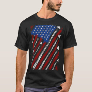 Fighter Jet Airplane USA Flag 4th Of July Patrioti T-Shirt