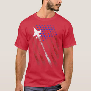 Fighter Jet American Flag Patriot 4th Of July - Ar T-Shirt
