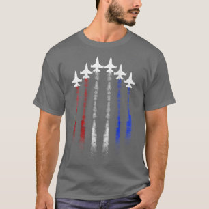 Fighter Jet American Flag Patriot 4th Of July Art T-Shirt