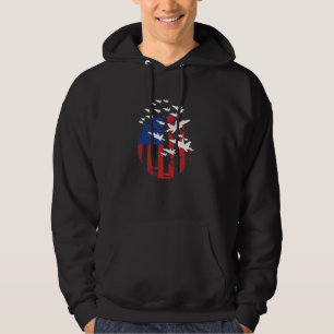 Fighter Jet American Flag Stars Stripes Military 4 Hoodie
