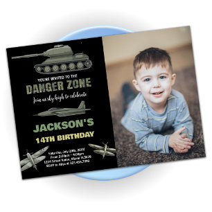  Fighter Jet Birthday Invitations With Photo