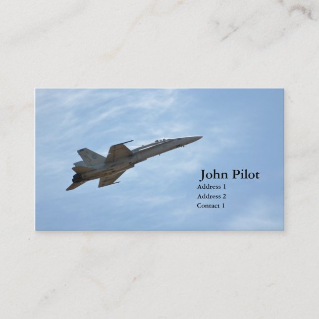Fighter Jet Business Card (Front)