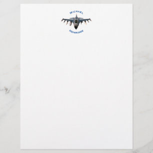 Fighter Jet Custom Letterhead