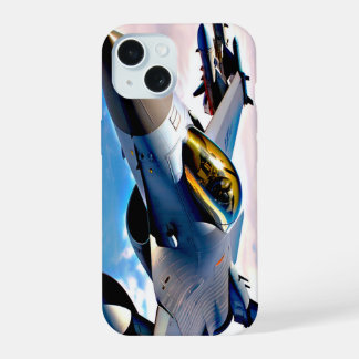Fighter Jet Flying High iPhone 15 Case