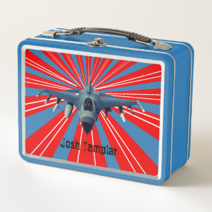 Fighter Jet Metal Lunch Box
