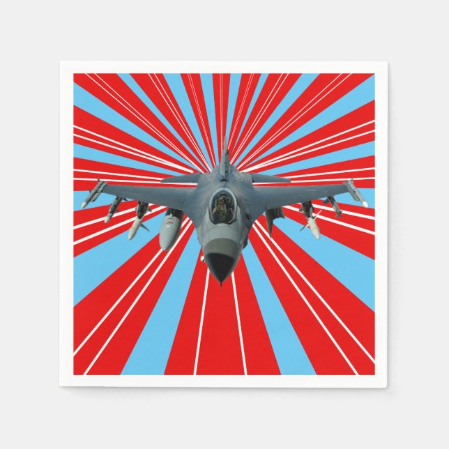 Fighter Jet Napkin (Front)