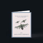 Fighter Jet | Photo Bar Mitzvah Thank You Card<br><div class="desc">Thank your Bar Mitzvah guests with your own photo thank you card. Featuring a fighter jet theme with space to write a message inside. Add your choice of personalisation. These professionally designed cards are quickly customisable. Add your custom wording to this design by using the "Edit this design template" boxes...</div>