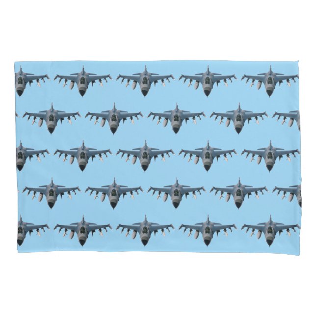 Fighter Jet Pillowcase (Front-Left)
