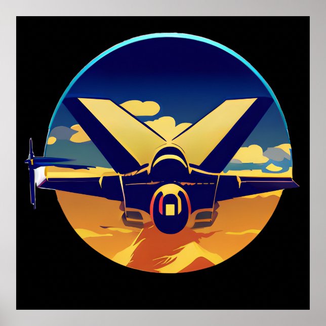 Fighter Jet Plane Poster (Front)