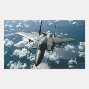 Fighter Jet Rectangular Sticker