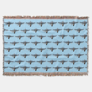 Fighter Jet Throw Blanket