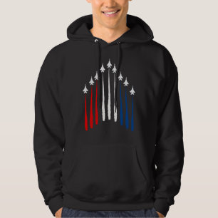 Fighter Jet USA Flag Airplane F 18 4th Of July Hoodie