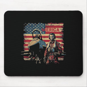 Fighter Jets Abraham Lincoln 4th Of July Boys Amer Mouse Mat