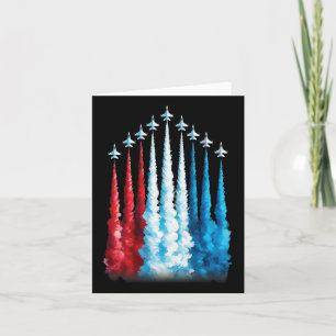 Fighter Jets American Flag For 4th Of July Patriot Card