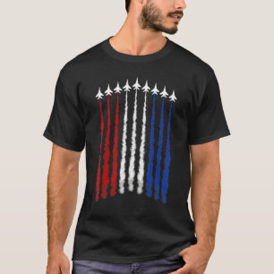 Fighter Jets USA American Flag 4th of July Celebra T-Shirt