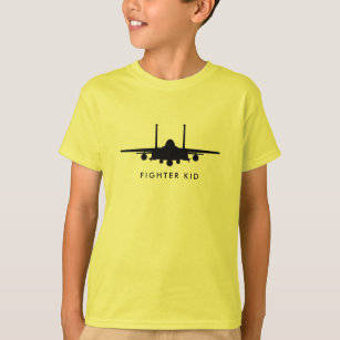 Fighter Kid Strike Eagle Jet with Custom Text T-Shirt