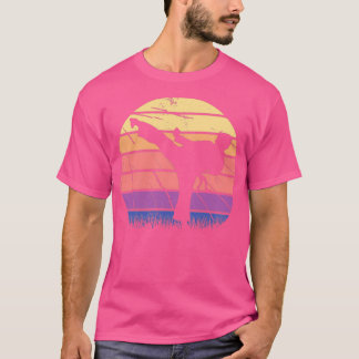 Fighter Martial Art Sunset Retro T-Shirt