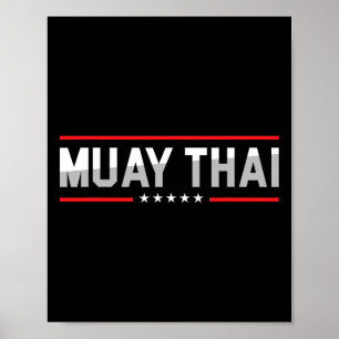 Fighter Muay Thai Sports Mma Thailand Boxing Marti Poster