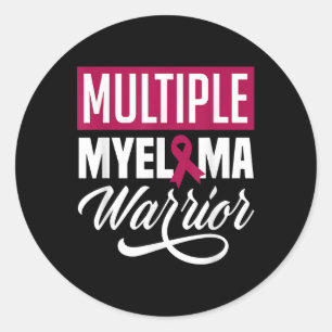Fighter Multiple Myeloma Warrior Multiple Myeloma  Classic Round Sticker
